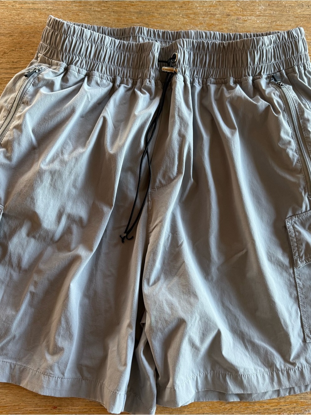 Men's Lightweight Elastic Waist Gray Performance Shorts